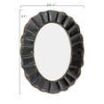 thumbnail image 2 of Creative Co-Op Distressed Metal Scalloped Oval Wall Mirror, Black, 2 of 7
