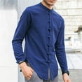 thumbnail image 4 of Bcfgryg Mens Long Sleeve Shirts Chinese Knot Button Down Beach Yoga Casual Summer Shirts Men's Casual Shirts, 4 of 4
