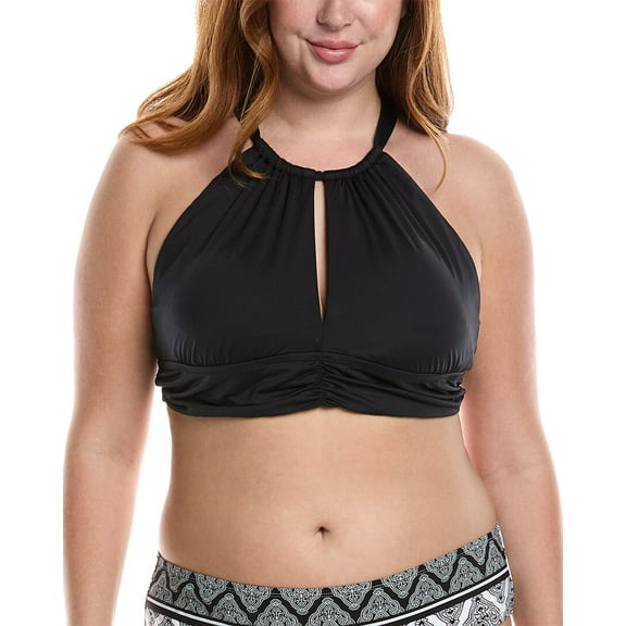 La Blanca womens Ig High Neck Midline Top, 18W