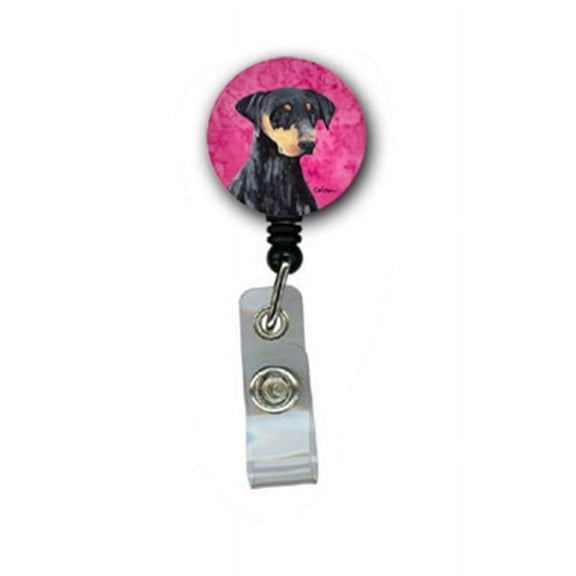 Carolines Treasures SC9126PK-BR Doberman Retractable Badge Reel Or Id Holder With Clip