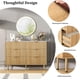 thumbnail image 5 of Qinaqin 6 Cajón Fluted Madera cm de Profundidadresser para Dormitorio A Grande Moderno Chest con Profundidadorado Alturaandles Ideal Living, 5 of 7