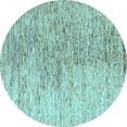 thumbnail image 1 of Ahgly Company Indoor Round Oriental Light Blue Modern Area Rugs, 4' Round, 1 of 4