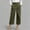 Army Green, variant on Women'S High Waisted Wide Leg Denim Pants Wrap Front Cropped Culottes with Pockets Casual Trousers for Spring Summer Fall