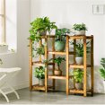 Multi Tier Wood Plant Stand Flower Pot Shelving Unit Display Rack