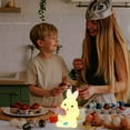 thumbnail image 4 of Sruoe LED Light-Up Easter Bunny Figurine with Red Rose, Glowing Yellow Rabbit Tabletop Ornament, Easter Decorations for Home Spring Farmhouse Gift for Kids Room, 4 of 7