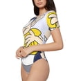 thumbnail image 2 of Lsque Sml Jeffy Women's Crew Neck Short Sleeve Bodysuit Basic T Shirts Tops Onesie Adult Cute Pajama-XX-Large, 2 of 8