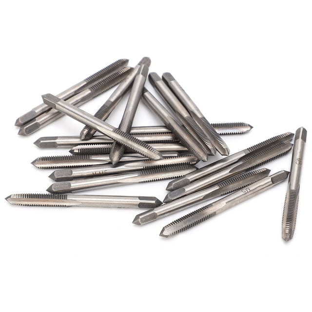 M5 Tap Straight Flute Tap 20Pcs Hand Tap Alloy Tool Steel M5 Straight Flute Hardware Repair Manual Industrial Supplies