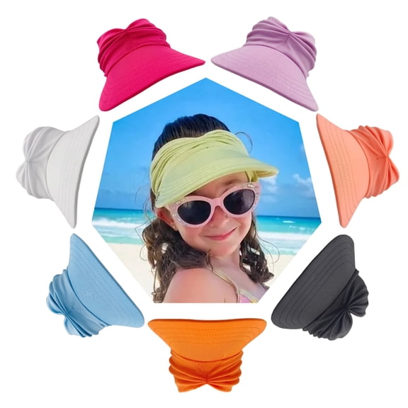 Yoyauz Summer Hats For Kids Girls Sun Hats With Wide Brim Summer UV Protection Beach Hats