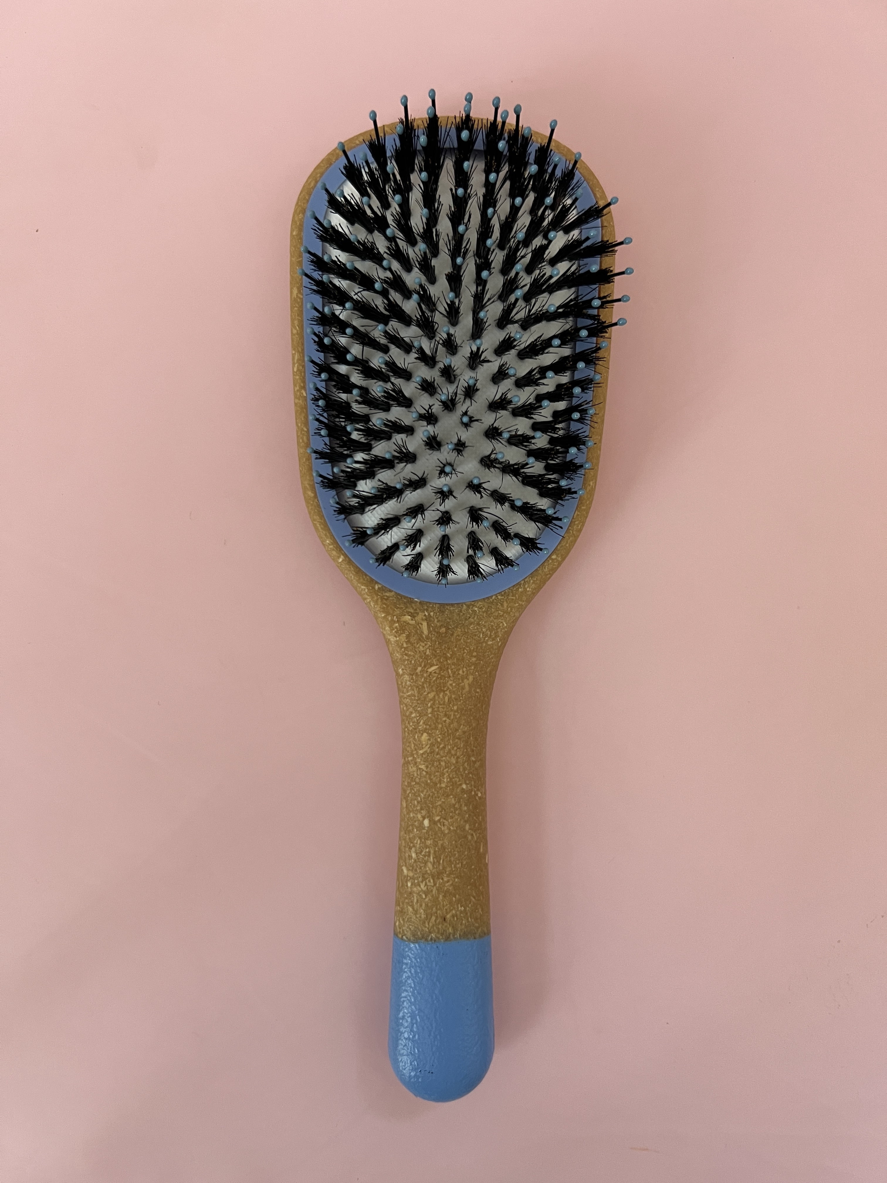 Precision Beauty by Swissco Smoothing & Detangling Hair Brush - Flexible & Boar Bristles, Pastel Color-Dipped Handle