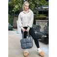 thumbnail image 5 of Womens Half Zip Hoodies Oversized Casual Long Sleeve Zip Up Sweatshirts Workout Pullover Sweaters, Grey, Medium, 5 of 6