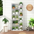thumbnail image 4 of Costway 2 PCS 6-tier Bookshelf Tall Display Shelf with 11 Open Shelves 2 Anti-tipping Kits White, 4 of 9
