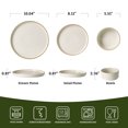 thumbnail image 5 of Famiware Star 12-Piece Dinnerware Set, Service for 4, White with Brown Rim, 5 of 6