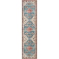 thumbnail image 2 of Well Woven Lotus Towne Terra Blue Vintage Medallion Persian 2'7" x 9'10" Runner Machine Washable Flat-Weave Area Rug, 2 of 8