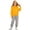 Yellow, variant on JIAYUE Girls 2 Piece Outfits Baggy Raglan Long Sleeve Solid Color Hoodies With Pocket Sweatpants Sets For Daily Casual,3-4 Years