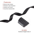 thumbnail image 3 of Cable de cinta de silicona Uxcell 24AWG 5Pin 24 Gauge cable plano flexible de silicona 10m/32.8ft cable de cobre estañado negro, 3 of 7