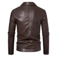 thumbnail image 2 of Men's Lightweight Business Jacket, PU Leather Coat Outerwear, Stylish Casual Wear for Daily Use, Perfect for Office and Formal Occasions, 2 of 10
