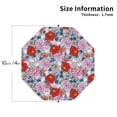 thumbnail image 2 of Leather Coasters with Heat-resistant for Drinks, Colorful Carnations Flowers Butterfly -标题2 Octagon, 2 of 5