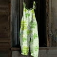thumbnail image 2 of FrzhBrz St Patricks Day Women Overalls Jumpsuit Comfy Jumpsuits for Women St Patricks Day Lucky Shamrock Print Strappy Overalls Bib, 2 of 4