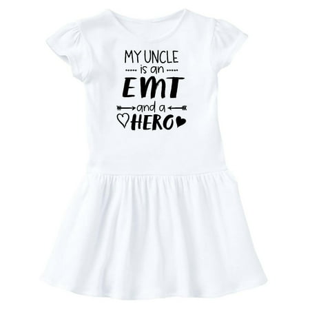 

Inktastic My Uncle is an EMT and a Hero Gift Toddler Girl Dress