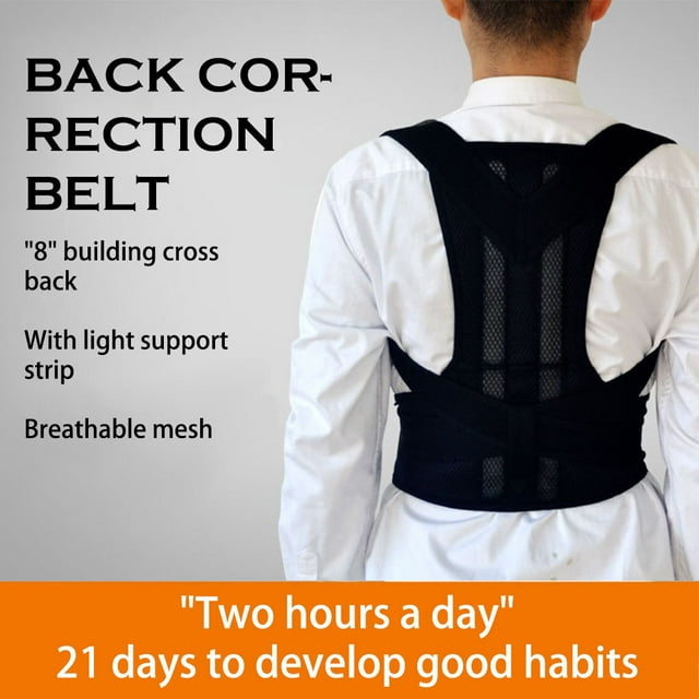 pitrice Posture Correction Adjustable Women Multi-Sizes Support Bands Elastic Lightweight Adult Back Corset Adult Working Walking M