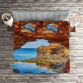 thumbnail image 2 of Ambesonne Scenery Quilted Coverlet 3 Pcs, Australian Sea and Sky, King Size, Cream Blue, 2 of 2