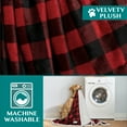 thumbnail image 6 of PetAmi Dog Blanket for Bed, XL Pet Blanket Large Dogs, Fleece Furniture Couch Cover Protector Sofa Car Crate Kennel, Soft Sherpa Cat Throw Plush Reversible Washable, Twin 60x80 Checker Red, 6 of 9