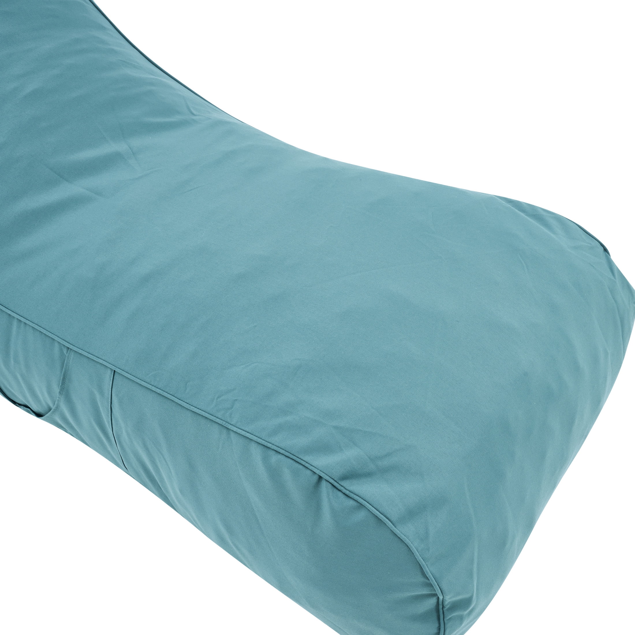 Christopher Knight Home 71" Outdoor Bean Bag Lounge Chair with Headrest Pillow, Plush Foam Fill, Teal