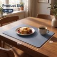 thumbnail image 7 of Unique Bargains 6 Pack Faux Leather Placemats for Kitchen Dining Table Decor Dark Gray 17"x12", 7 of 7