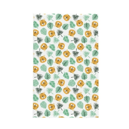 

Matuu Tiger Leaves for Waffle Kitchen Towel Dish Towels Hand Towels for Kitchen 16 X 26 Inches