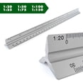 thumbnail image 2 of Reglas de aluminio Escala Regla triangular Escala triangular 1:20, 1:25, 1:50, 1:75, 1:100, 1:150, Escala triangular de 30 cm de largo, 2 of 5