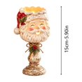thumbnail image 2 of Christmas Heirloom Candle Holder, Rustic Resin Santa Claus Candlestick, Vintage Holiday Tealight Decor for Fireplace Mantel, Dining Table, Shelf and Christmas Home Display, 2 of 9