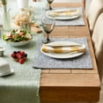 thumbnail image 2 of Navy And Off-White Tonal Recycled Cotton Slubby Rib Placemat (Set of 6), 2 of 2