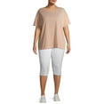 thumbnail image 3 of Terra & Sky Women's Plus Size Relaxed Crewneck T-Shirt, 3 of 6