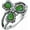 Jade-8, variant on Clover Turquoise Ring 925 Sterling Silver Natural Turquoise Flower Ring 3 Heart Shape Stone Boho Lucky Ring Gift for Women