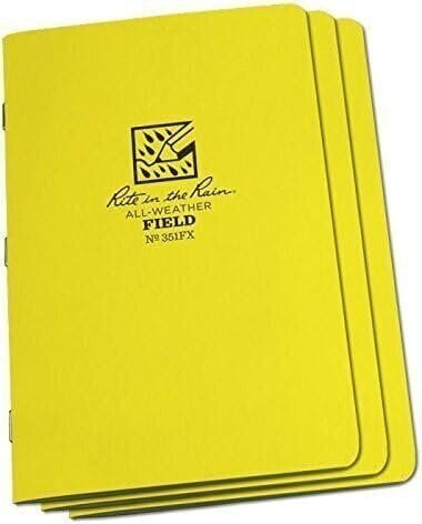 Rite in the Rain 351FX All-Weather Stapled Notebook, Field - 3 pack