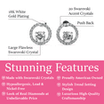 thumbnail image 2 of Cate & Chloe Reign 18k White Gold Plated Drop Earrings with Swarovski Crystals for Women, Gift for Her, 2 of 6