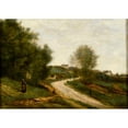 thumbnail image 2 of Jean-Baptiste-Camille Corot 24x18 Gold Ornate Framed and Double Matted Museum Art Print Titled - Gouvieux, Near Chantilly (1850-1860), 2 of 4