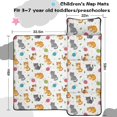 thumbnail image 5 of Multicolor Cat and Yarn White Pattern Teens Toddler Nap Mat with Pillow, Sleeping Mat Bag for Preschool Daycare 59"x22", 5 of 6