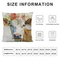 thumbnail image 5 of Shiartex Flower Leaves Animal Pillow Covers  Cute Baby Cow Farmhouse Spring Decorative Throw Pillow CasesHome Kids Room Sofa Couch Decor Cushion Cover, 5 of 5