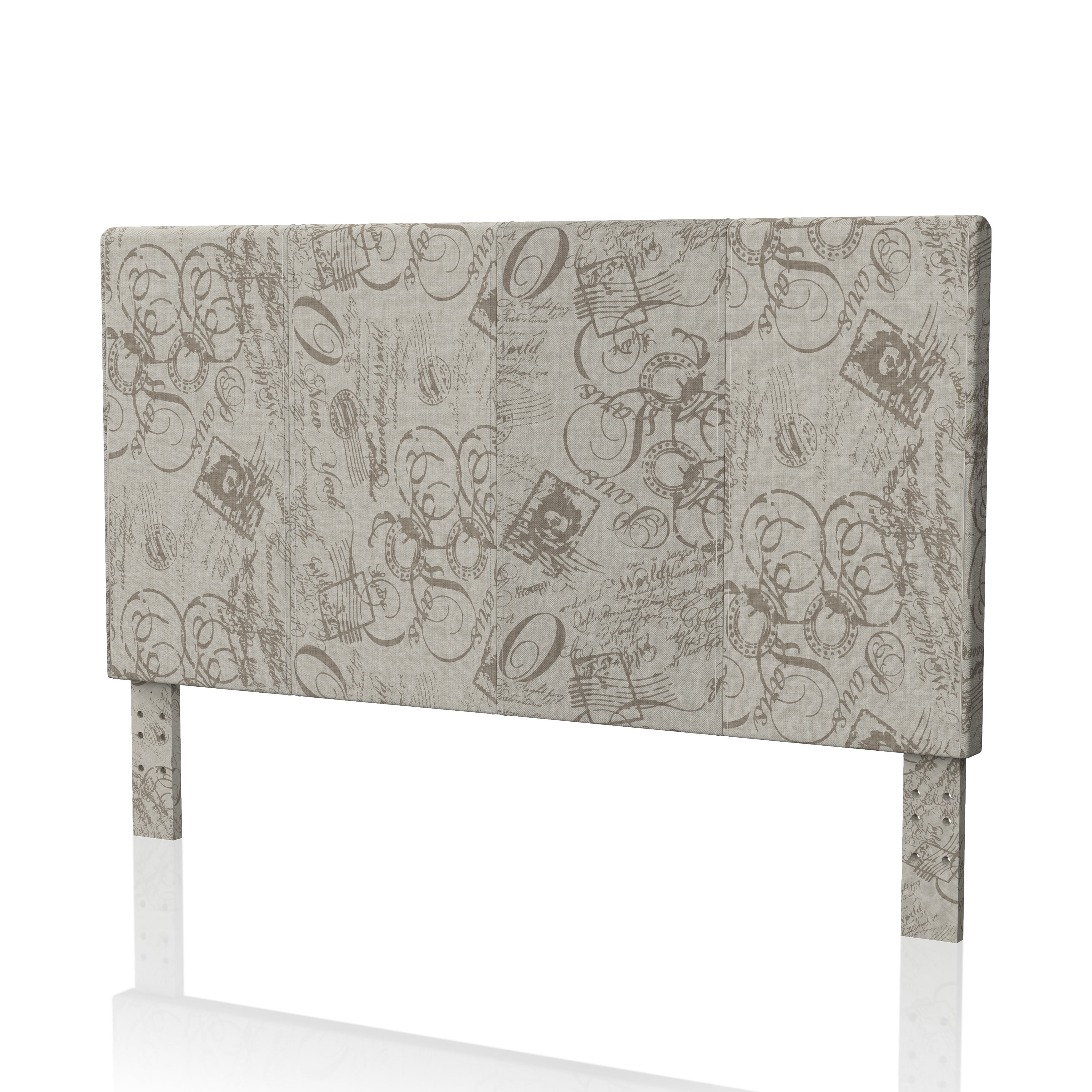 Furniture of America Mellie Fabric Headboard, Full/Queen, World Traveler