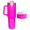 Pink, variant on 40 oz Tumbler with Handle and Straw with Detachable Bluetooth Speaker -Dasoch Stainless Steel