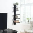 thumbnail image 2 of Proman Products - Mounted Spine Bookshelf, Wall Mounted Shelves, Spine Book Tower (Black), 2 of 7