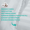 thumbnail image 4 of Kinder Fluff Small Kids Pillows, 2-Pack, XS, Soft Hypoallergenic Down Alternative Fill, 300TC Cotton, 10x15 in, White, 4 of 9