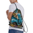 thumbnail image 4 of Yiaed Vintage Pickup Sunflower Dog Print Drawstring Bags Drawstring Backpack Bulk String Back Pack Gym Sport Bag-Medium, 4 of 5
