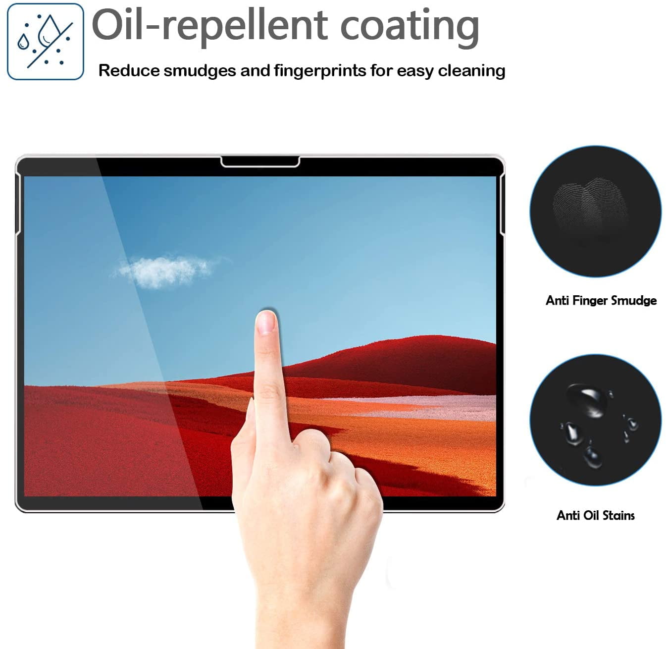 [2 Pack] MEGOO Tempered Glass Screen Protector for Microsoft Surface