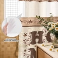 thumbnail image 3 of No Hook Shower Curtain, Country Shower Curtains for Bathroom with See Through Top Window, Texas Star Plants Branches Berry Farmhouse Retro Waterproof & Washable Bath Curtain 60"x72", 3 of 9