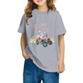 thumbnail image 2 of Jamicy Graphic Tees for Girls Children's Wear Toddler Kids Boys Girls Cotton Easter Day T-Shirt Fashion Cute Round Neck Print Tee Short Sleeve Top, 2 of 4
