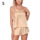 thumbnail image 1 of Conjunto de ropa de dormir para mujer Encantador chaleco con cuello en V, pantalones cortos, camisón, caqui, S Monstrate XX000231-05, 1 of 7