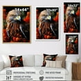 thumbnail image 4 of Designart "The Prismatic Majesty Of The Bold Eagle I" Animals Eagle Floater Framed Wall Art Living Room, 4 of 5