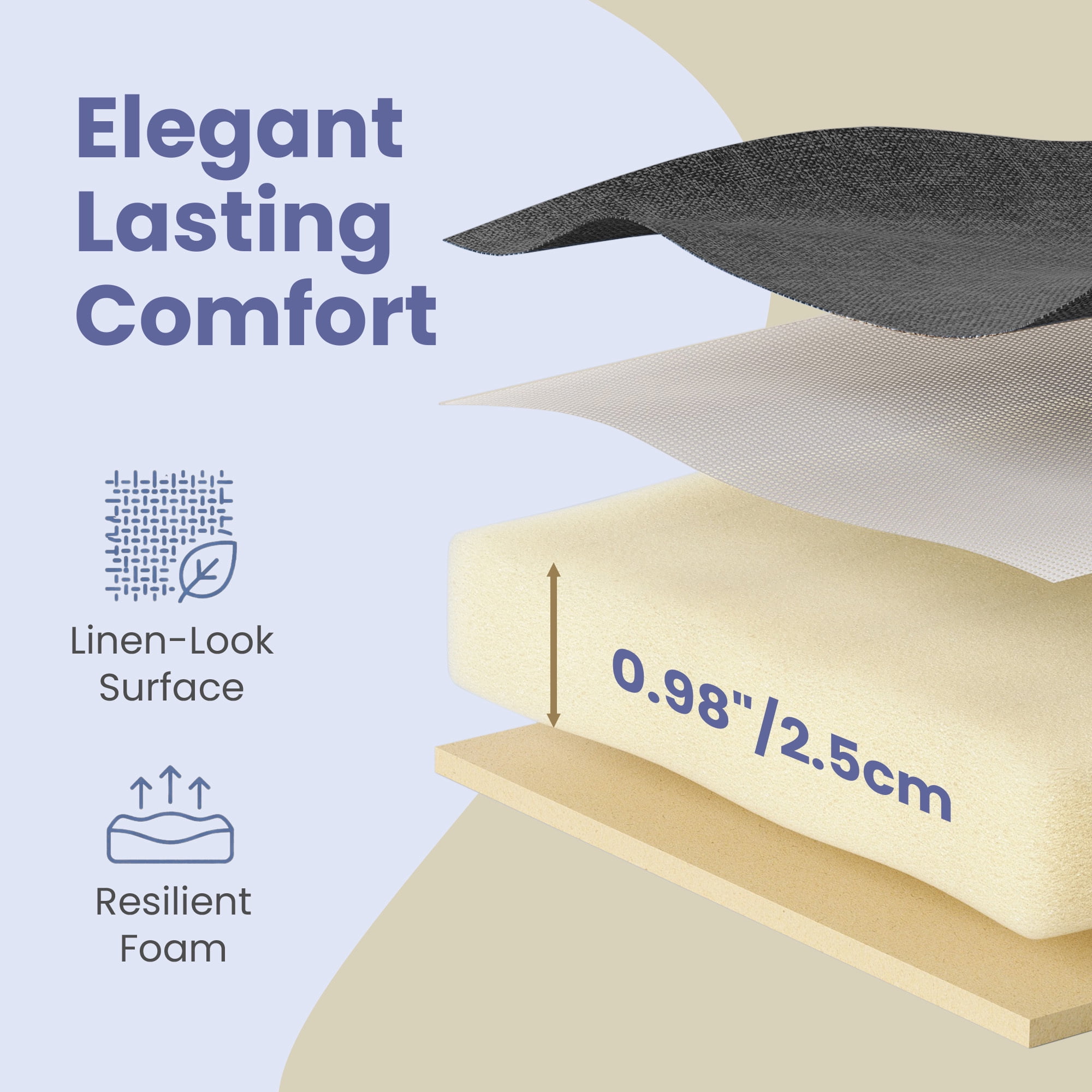 Ledrem Extra Large Storage Ottoman Bench, Dark Gray Linen-Look Fabric, 43" Wide, 35 Gal Capacity, 660 lb Weight Capacity